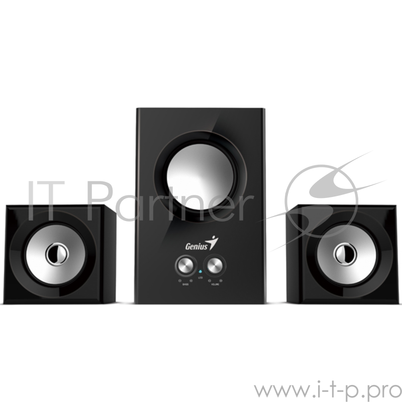Колонки Genius SW-2.1 375 Black 12вт (RMS), материал: MDF, разъем mini jack