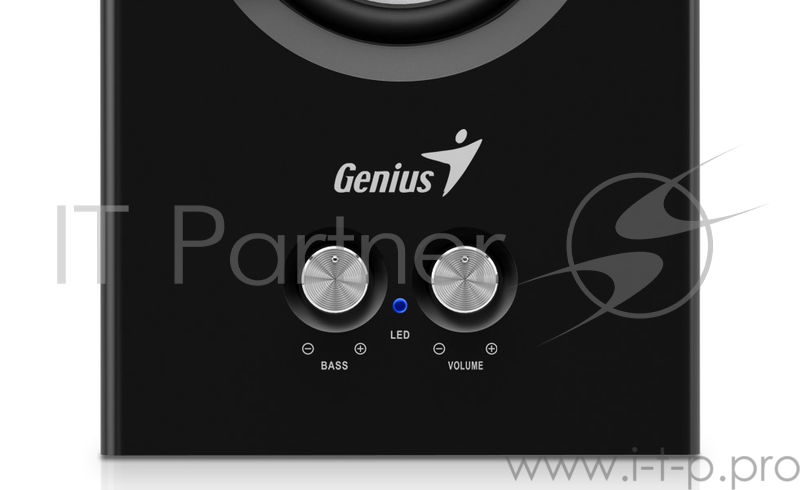 Колонки Genius SW-2.1 375 Black 12вт (RMS), материал: MDF, разъем mini jack