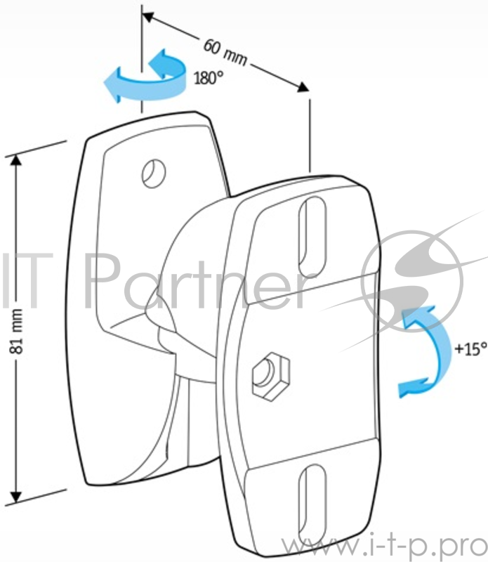 Кронштейн для акустических систем Holder LSS-6001 черный макс.5кг настенный поворот и наклон