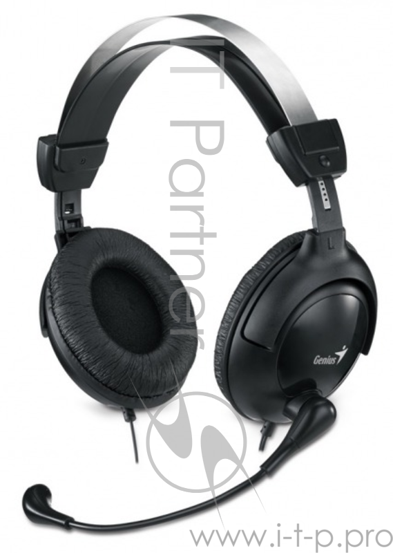 Наушники с микрофоном Genius HS-505X черный 1.5м