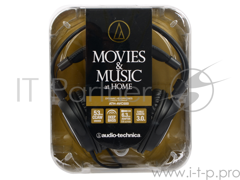 Закрытые динамические мониторные наушники AUDIO-TECHNICA ATH-AVC500 , дуговое крепление, част. диапазон: 10-25000Гц, макс. входн. мощность 1800мВт, чувствит. 106дБ/мВт, сопростивление 40Ом, диаметр мембраны 53мм, шнур 3м, штекер 3,5мм, в комплекте ад