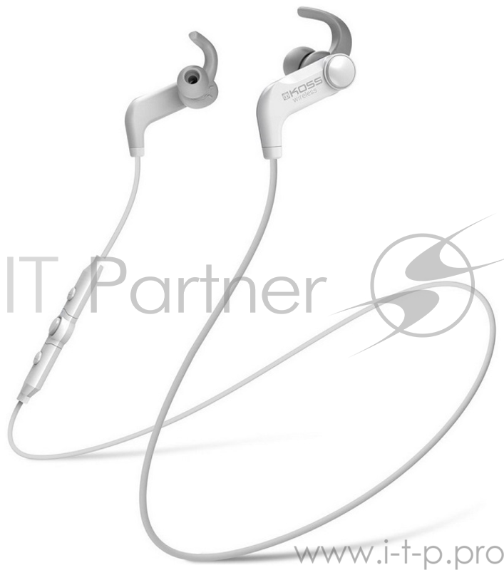 Наушники KOSS BT190iB white,вставные,спорт (Bluetooth, с микрофоном, 4 часа)