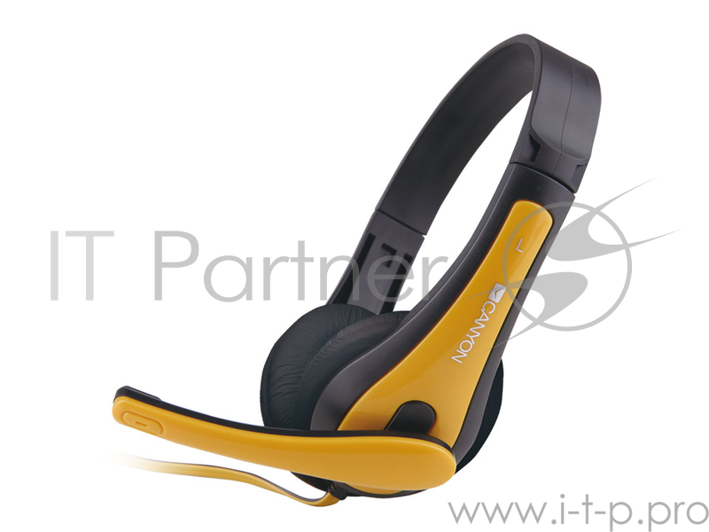 Гарнитура CANYON CNS-CHSC1BY (дуговые закрытые), Черный/желтый