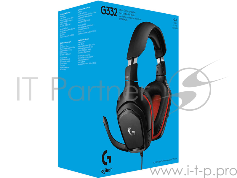Гарнитура Logitech Headset G332 Wired Gaming Leatherette Retail