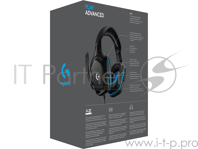 Гарнитура Logitech Headset G432 Wired Gaming Leatherette Retail