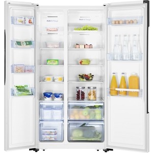 Холодильник HISENSE Sade by Side, 178х91х64.3 см, 339 л + 177 л, No frost, A+, белый