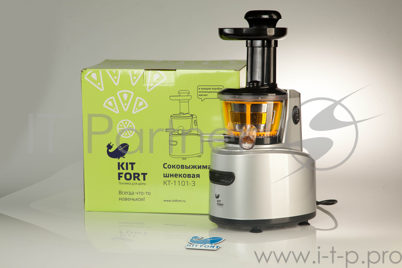 Соковыжималка шнековая Kitfort КТ-1101-3 150Вт серый
