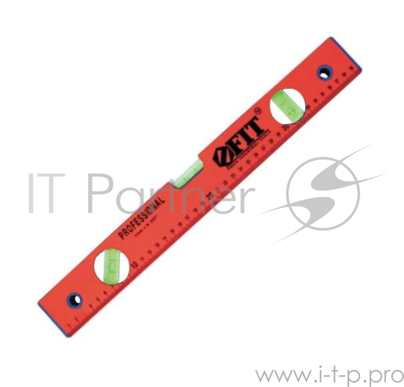 Уровень FIT 18055 (3 глазка/линейка) красный фрезерованная грань 500мм