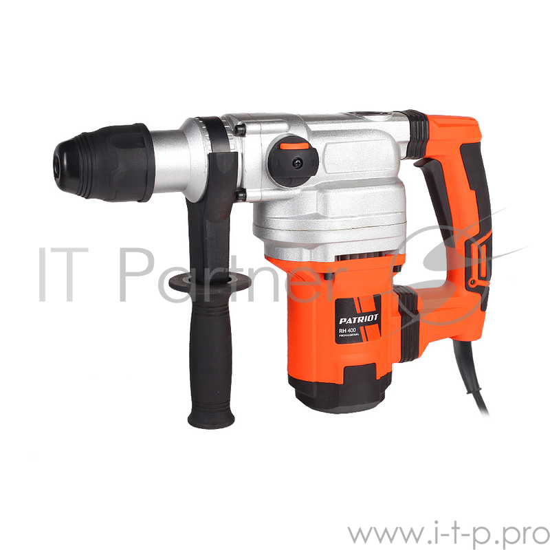 Перфоратор Перфоратор PATRIOT RH400 140301350 {SDS max, мощн. 1050Вт, макс.диаметр 38мм, в пласт.кейсе, набор буров, глубиномер}