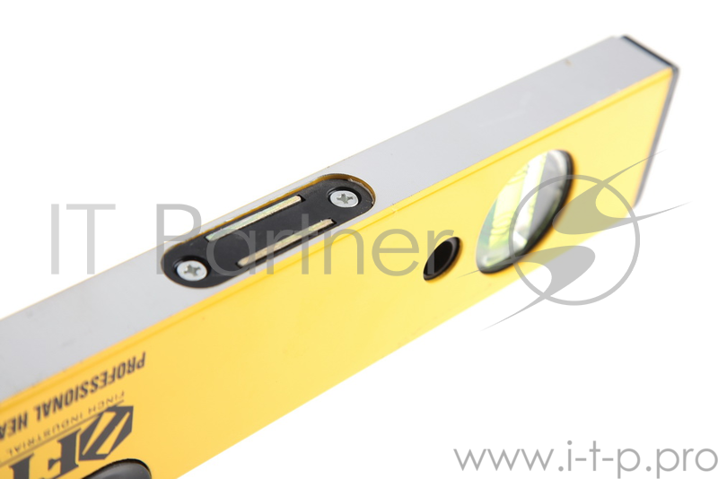 Уровень FIT 18244 профи усиленный 2 глазка + 1 глазок поворот. магнит. желтый 400мм
