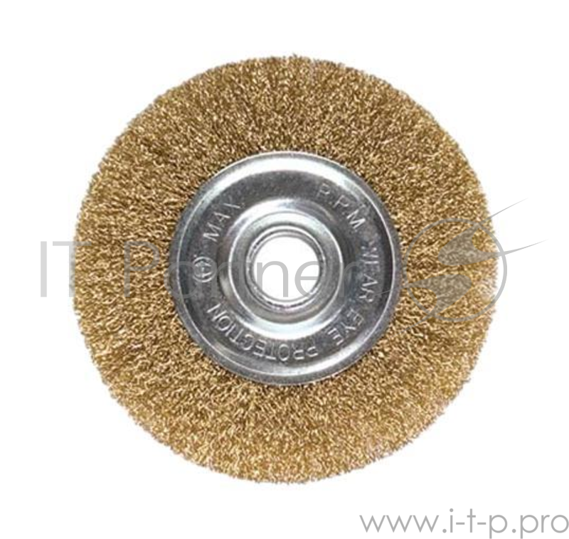 Кордщетка MATRIX 74656 для ушм 125мм посадка 22.2мм плоская латунированная витая проволока