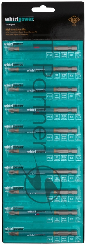 Бита FIT 57580 10 шт wp сталь s2 с насечкой профи рн 2 х 90мм