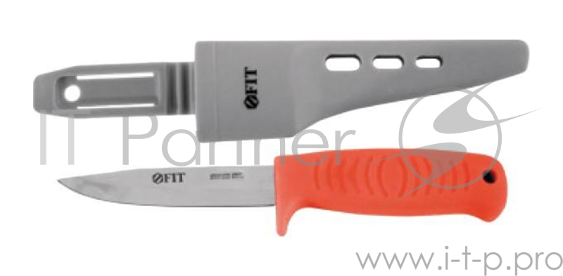 Нож FIT 10622 строительный нержав.сталь пластиковая ручка линейка на лезвии