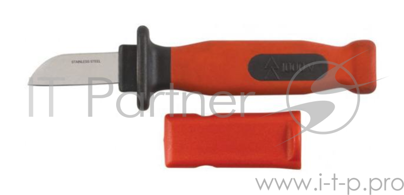 Нож FIT 10605 изолированный 1000 в нерж.сталь лезвие 50мм прорезин.ручка