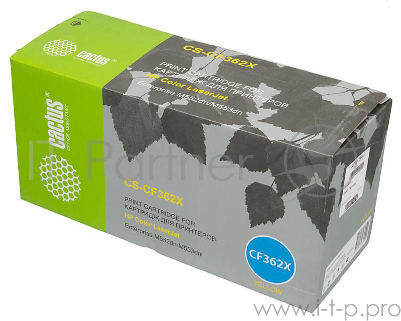 Картридж Cactus (CF362X) для HP CLJ M552dn/M553dn, №508X Y, 9.5K