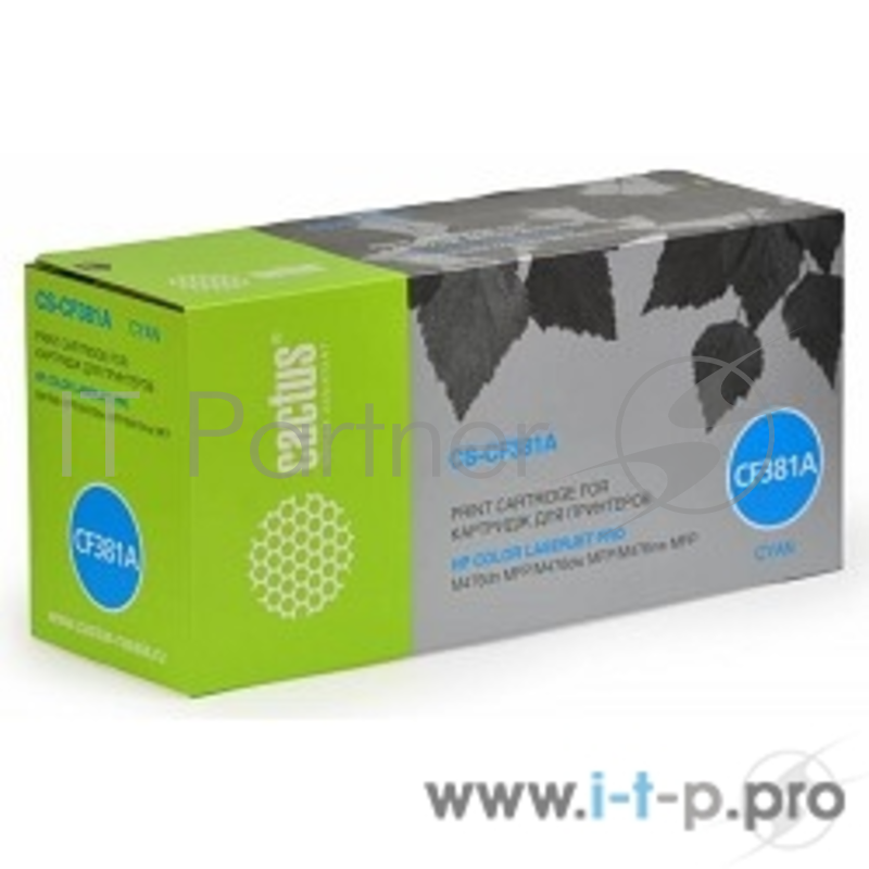 Картридж Cactus (CF381A) для HP LJ Pro M476dn/M476nw/M476dw, № 312A C, 2.7K
