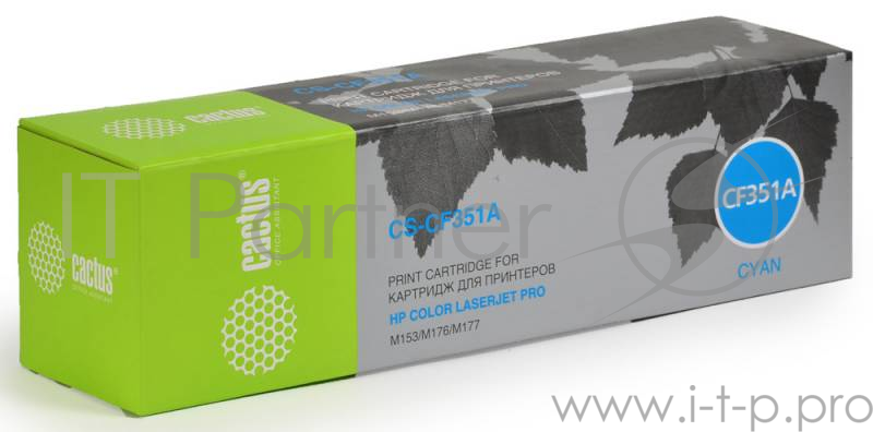Картридж Cactus (CF351A) для HP M176/M177, №130A C, 1K