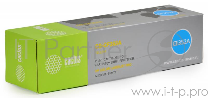 Картридж Cactus (CF352A) для HP M176/M177, №130A Y, 1K