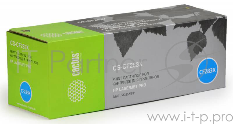 Картридж Cactus (CF283X) для HP LaserJet Pro M225dn/M201/M202, Bk, 2.2K
