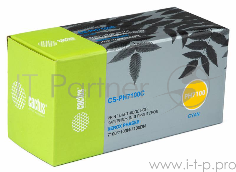 Тонер-картридж Cactus (106R02606) для Xerox Phaser 7100/7100N/7100DN, C, 4.5K