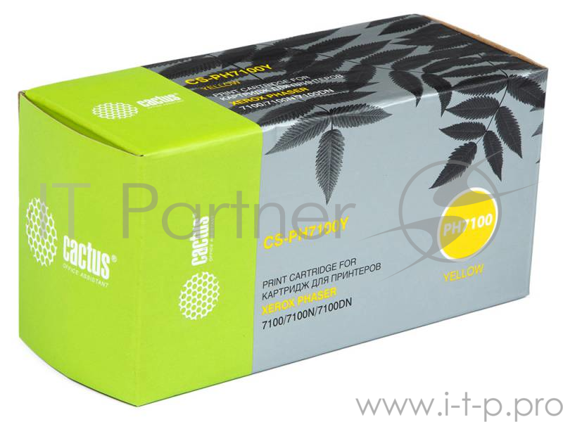 Тонер-картридж Cactus (106R02608) для Xerox Phaser 7100/7100N/7100DN, Y, 4.5K
