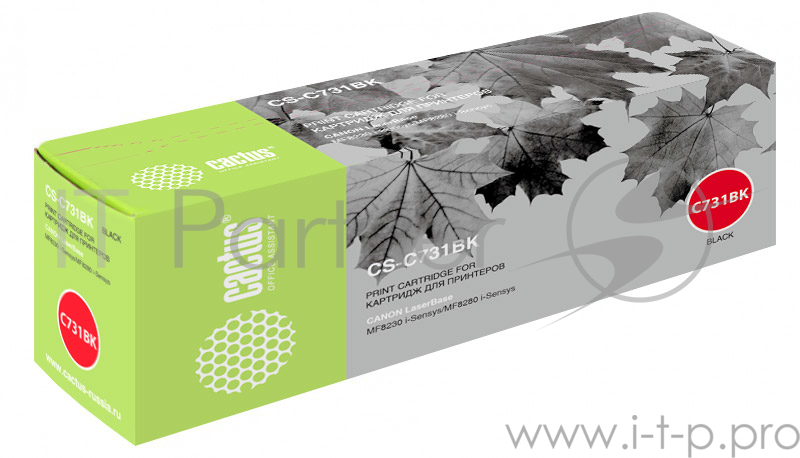 Картридж Cactus (Cartridge 731BK) для Canon LaserBase MF8230 i-Sensys/MF8280 i-Sensys, №731 Bk, 1.6K