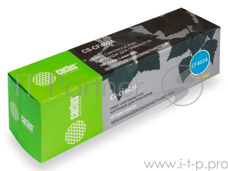 Тонер Картридж Cactus CS-CF402A желтый для HP CLJ M252/252N/252DN/252DW/M277n/M2 (1400стр.)