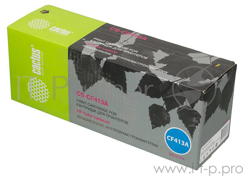 Картридж Cactus (CF413A) для HP LJ M452DW/DN/NW, M477FDW/M477FDN/M477FNW, №410A M, 2.3K