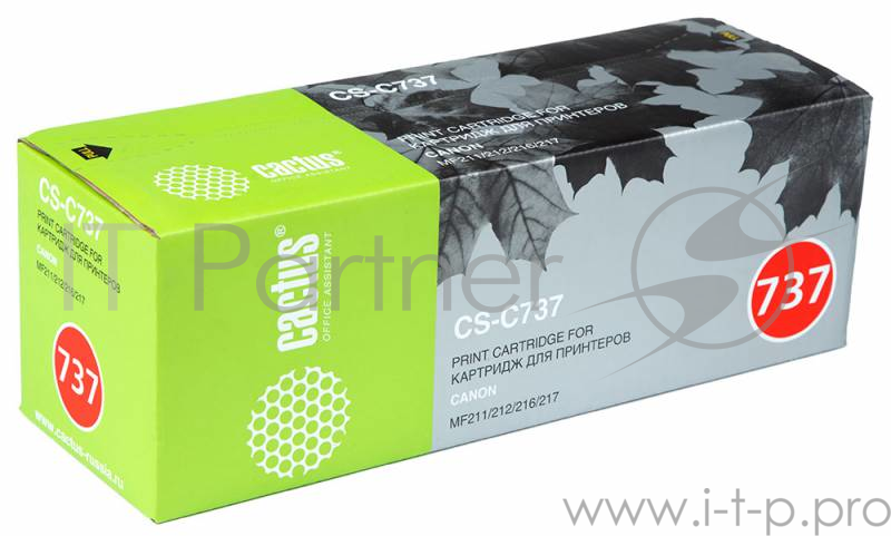 Картридж Cactus (Cartridge 737) для Canon MF210/211/212/216/217/220, №737 Bk, 2.4K