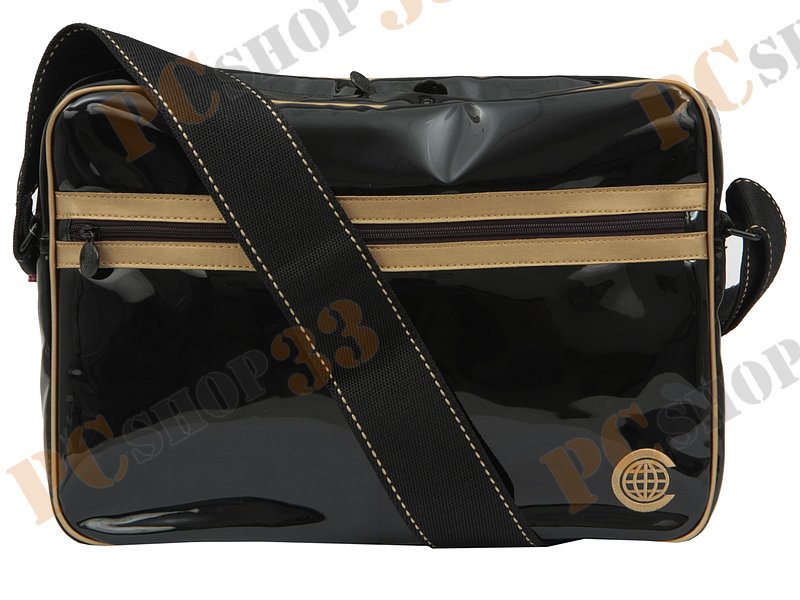 Сумка Continent CC-065 для ноутбука 15.6, черно-золотистый