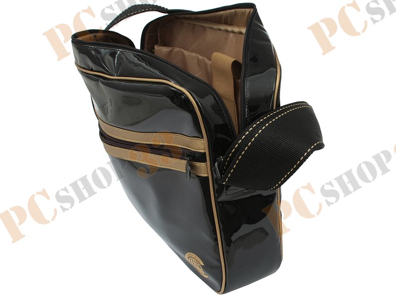 Сумка Continent CC-065 для ноутбука 15.6, черно-золотистый