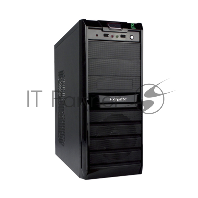 Корпус Exegate EX278400RUS Miditower Exegate XP-329S Black, ATX, <XP600, Black,120mm>, 2*USB, Audio