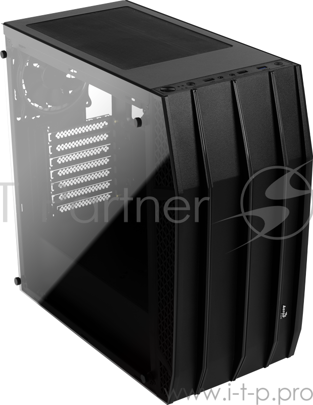 Корпус Aerocool KLAW, ATX, 0,6мм, без БП, окно из закаленного стекла, 228x445,5x461мм (ШxГxВ), USB3.0 x1, USB2.0 x2, пульт ДУ и контроллер для 10х RGB