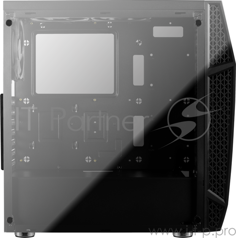 Корпус Aerocool KLAW, ATX, 0,6мм, без БП, окно из закаленного стекла, 228x445,5x461мм (ШxГxВ), USB3.0 x1, USB2.0 x2, пульт ДУ и контроллер для 10х RGB