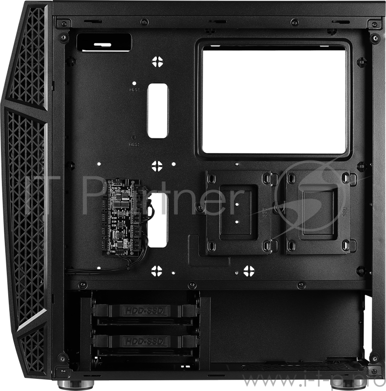 Корпус Aerocool KLAW, ATX, 0,6мм, без БП, окно из закаленного стекла, 228x445,5x461мм (ШxГxВ), USB3.0 x1, USB2.0 x2, пульт ДУ и контроллер для 10х RGB