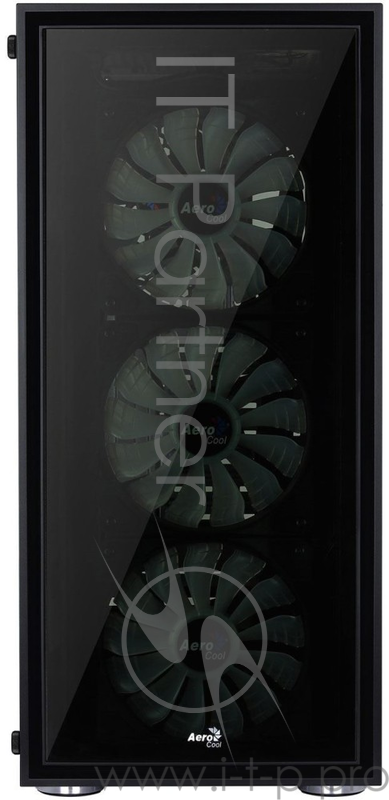 Корпус Aerocool Quartz REVO , ATX, без БП, закаленное стекло спереди и сбоку, 3x 12см RGB, 1х 12см (черный) в комплекте, 1xUSB 3.0, 2xUSB 2.0