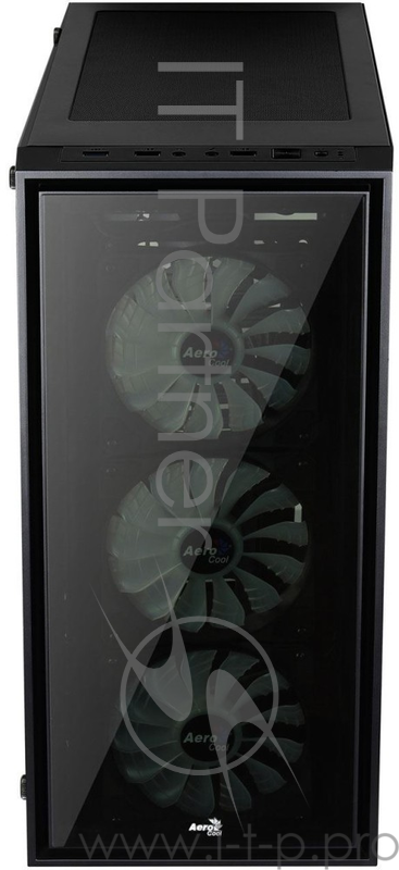 Корпус Aerocool Quartz REVO , ATX, без БП, закаленное стекло спереди и сбоку, 3x 12см RGB, 1х 12см (черный) в комплекте, 1xUSB 3.0, 2xUSB 2.0