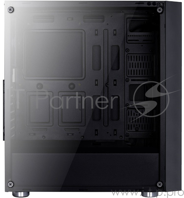 Корпус Aerocool Quartz REVO , ATX, без БП, закаленное стекло спереди и сбоку, 3x 12см RGB, 1х 12см (черный) в комплекте, 1xUSB 3.0, 2xUSB 2.0