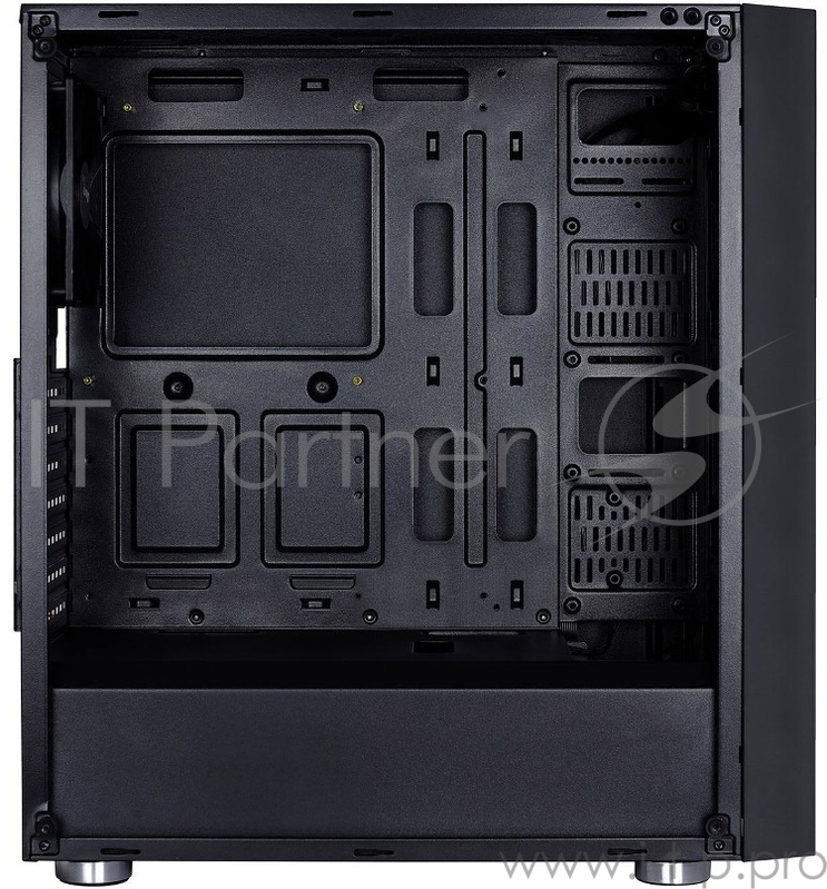 Корпус Aerocool Quartz REVO , ATX, без БП, закаленное стекло спереди и сбоку, 3x 12см RGB, 1х 12см (черный) в комплекте, 1xUSB 3.0, 2xUSB 2.0