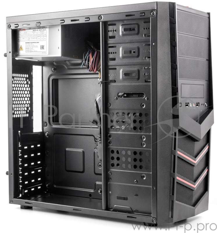 Корпус 3Cott 7001, ATX, 450Вт, черный, 2х USB2.0, 405*196*420мм