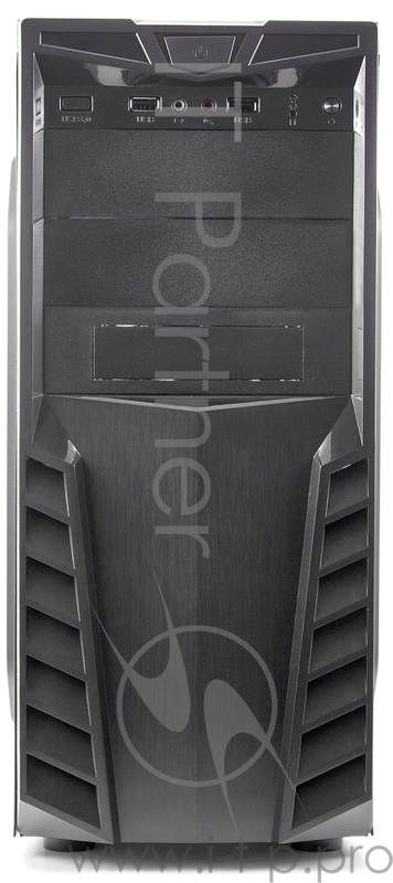 Корпус 3Cott 7002, ATX, 450Вт, черный, 2х USB2.0, 405*196*420мм