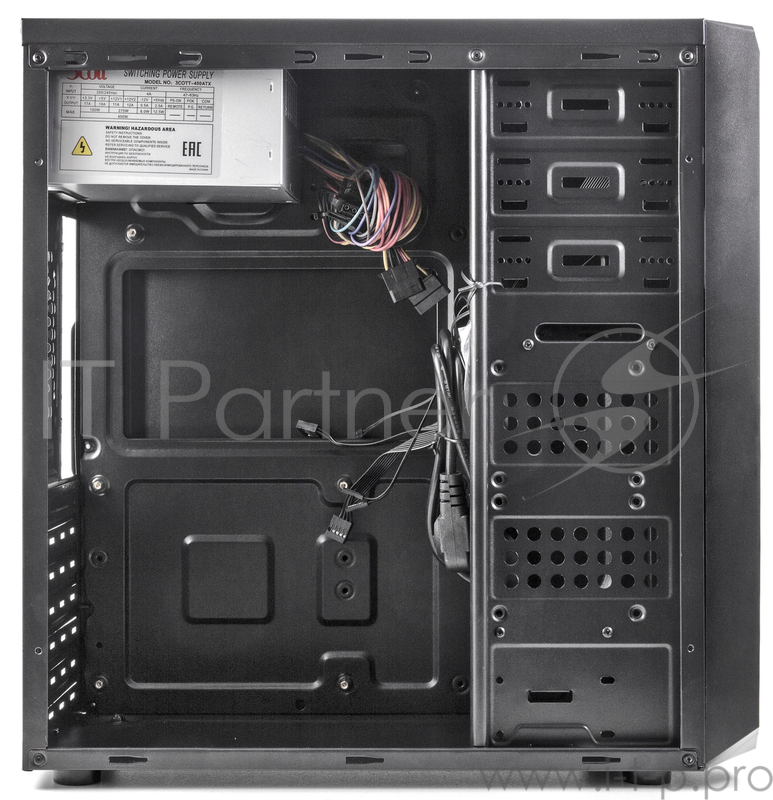 Корпус 3Cott 7002, ATX, 450Вт, черный, 2х USB2.0, 405*196*420мм
