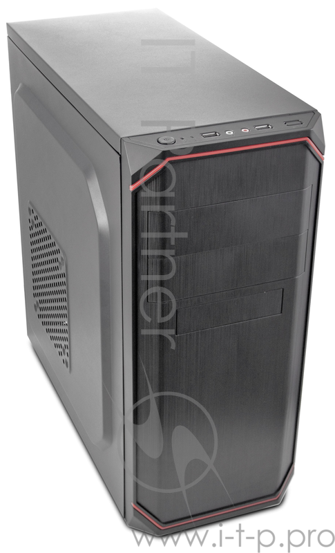 Корпус 3Cott 7004, ATX, 450Вт, черный, 2х USB2.0, 405*196*420мм