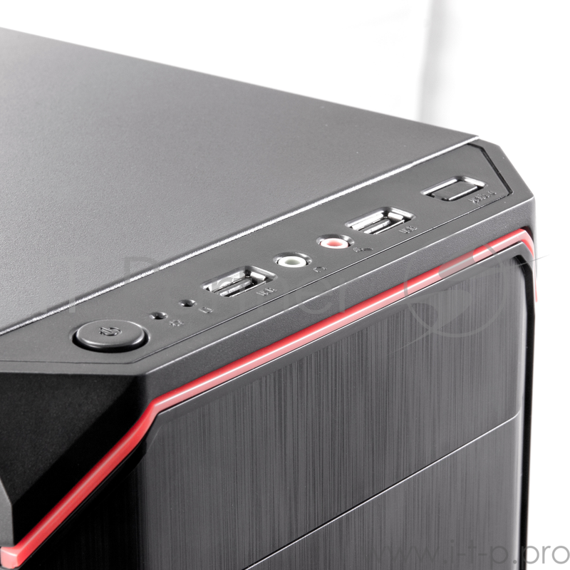 Корпус 3Cott 7004, ATX, 450Вт, черный, 2х USB2.0, 405*196*420мм