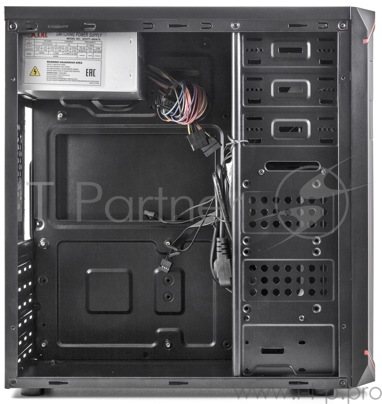 Корпус 3Cott 7004, ATX, 450Вт, черный, 2х USB2.0, 405*196*420мм