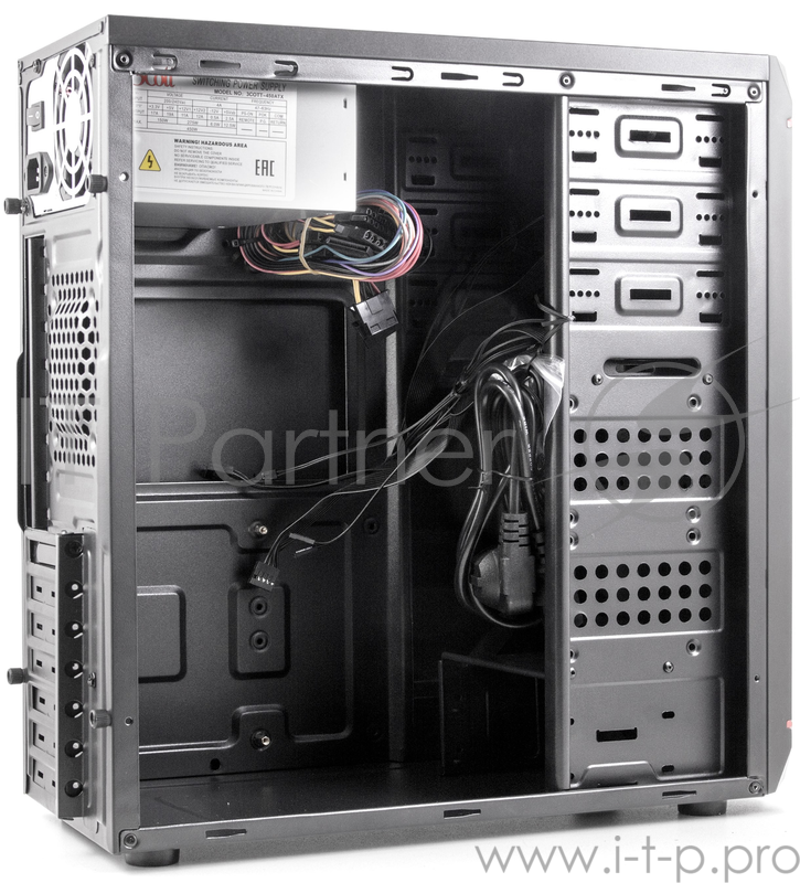 Корпус 3Cott 7004, ATX, 450Вт, черный, 2х USB2.0, 405*196*420мм