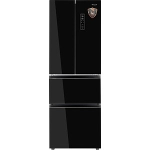 Холодильник Weissgauff WFD 486 NFB черный (трехкамерный)