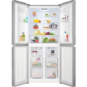 Холодильник Weissgauff WFD 486 NFB черный (трехкамерный)