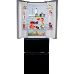 Холодильник Weissgauff WFD 486 NFB черный (трехкамерный)