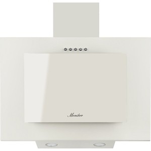 Вытяжка MONSHER TEXNO 60 C Наклонная вытяжка, ширина 60 см, отвод/рециркуляция, 650 м3/час, механическое кнопочное управление, 3 скорости, светодиодное освещение 2*3 Вт, металлические жироулавливающие фильтры, угольный фильтр (опция), цвет: бежевый